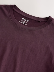 Purple Fig Slim Fit Essential Crew Neck Cotton T-Shirt - Image 3 of 3