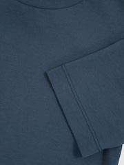 Reiss Ocean Blue Bless Cotton Crew-Neck T-Shirt - Image 4 of 4