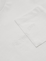 Reiss Off White Tane Cotton Palm-Embroidery Oversize T-Shirt - Image 5 of 5