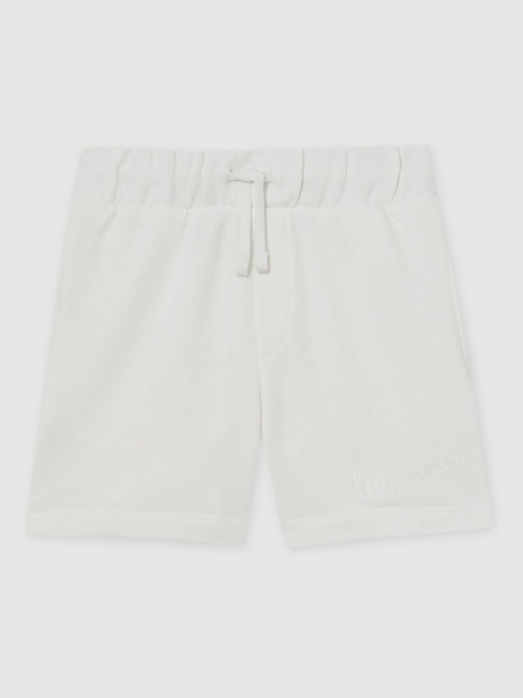 Off White - Reiss Perry Cotton Brand-Embroidered Shorts - Bild 2 von 5