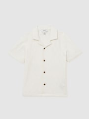 Reiss Ackling Stretch-Cotton Textured Shirt - Imagen 1 de 4