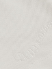 Off White - Reiss Perry Cotton Brand-Embroidered Shorts - Imagen 5 de 5