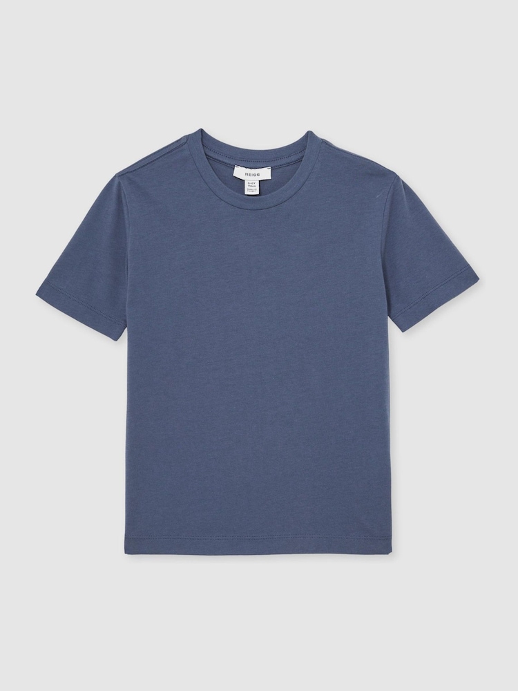 Reiss Ocean Blue Bless 9-13 yrs Crew Neck T-Shirt - Image 2 of 4 Reiss Ocean Blue Bless 9-13 yrs Crew Neck T-Shirt - Image 2 of 4