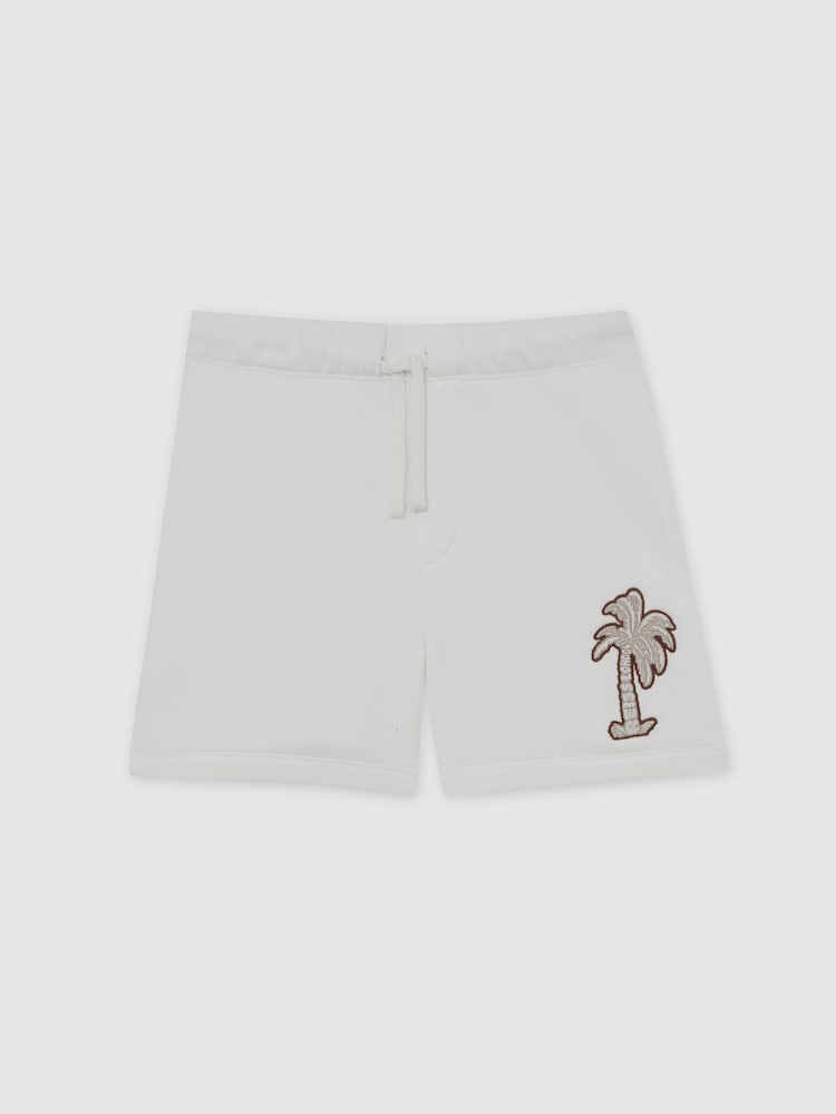 Reiss Kayo Cotton Blend Palm Embroidered Shorts - Imagen 2 de 4