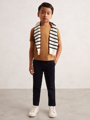 Reiss Tan Brown Bless Cotton Crew-Neck T-Shirt - Image 3 of 4