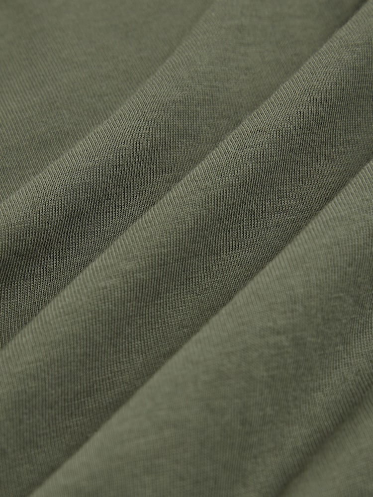 Reiss Dark Sage Bless Cotton Crew-Neck T-Shirt - Image 4 of 4