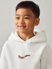 Reiss Manilla Cotton-Blend Palm-Embroidered Hoodie - Imagen 1 de 5