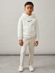 Reiss Manilla Cotton-Blend Palm-Embroidered Hoodie - Imagen 3 de 5
