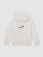 Reiss Manilla Cotton-Blend Palm-Embroidered Hoodie - Bild 1 von 4