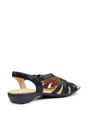 Hotter Black Regular Fit Flare Touch-Fastening Sandals - Image 3 of 4