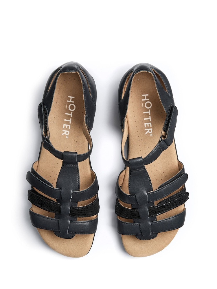 Hotter Brown Regular Fit Solei Touch-Fastening Sandals - Image 4 of 4
