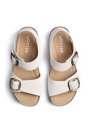 Hotter White Regular Fit Tourist II Buckle Sandals - Image 4 of 4
