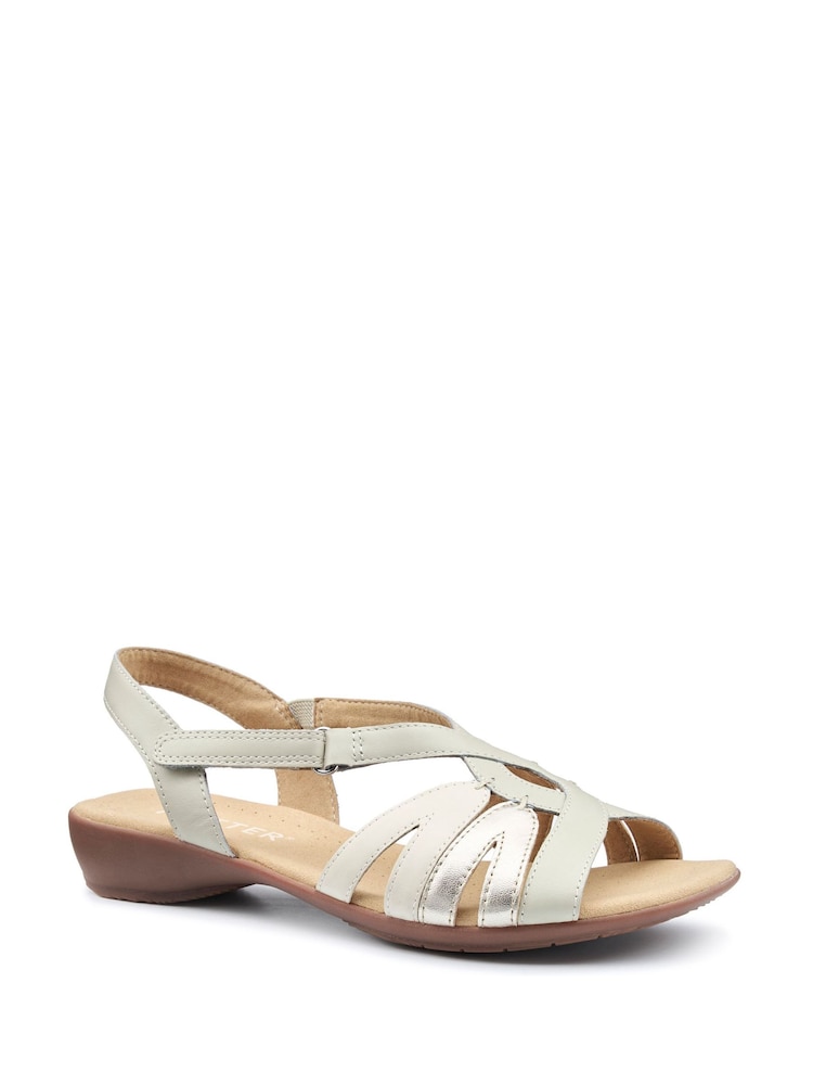 Hotter Natural Regular Fit Flare Touch-Fastening Sandals - Image 2 of 4