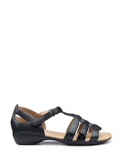 Hotter Black 100% Cotton Regular Fit Solei Touch-Fastening Sandals - Image 2 of 4