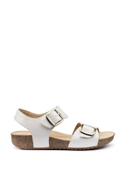 Hotter White Wide Fit Tourist II Buckle Sandals - Image 2 of 4