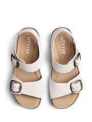 Hotter White Wide Fit Tourist II Buckle Sandals - Image 4 of 4