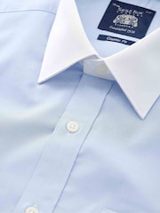 The Savile Row Company Blue 100% Cotton Prince of Wales Check Classic Fit Winchester Shirt - Image 2 of 3
