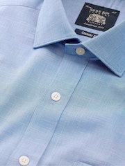 The Savile Row Company Blue 100% Cotton Prince of Wales Check Classic Fit Formal Shirt - Image 3 of 3