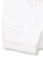 Savile Row Company White Cotton Dobby Classic Fit Non-Iron Single Cuff Formal Shirt - Image 5 of 5