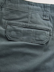 Grey Charcoal Regular Tapered Fit Cotton Stretch Cargo Trousers - Image 4 of 5
