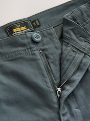 Grey Charcoal Regular Tapered Fit Cotton Stretch Cargo Trousers - Image 9 of 11