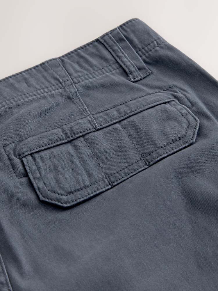 Azul - Corte slim - Pantalones cargo en tejido elástico de algodón - Imagen 11 de 11