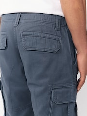 Azul - Corte slim - Pantalones cargo en tejido elástico de algodón - Imagen 6 de 11
