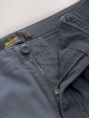 Azul - Corte slim - Pantalones cargo en tejido elástico de algodón - Imagen 9 de 11