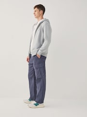 Azul - Corte recto - Pantalones cargo en tejido elástico de algodón - Imagen 3 de 10