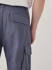 Azul - Corte recto - Pantalones cargo en tejido elástico de algodón - Imagen 6 de 10