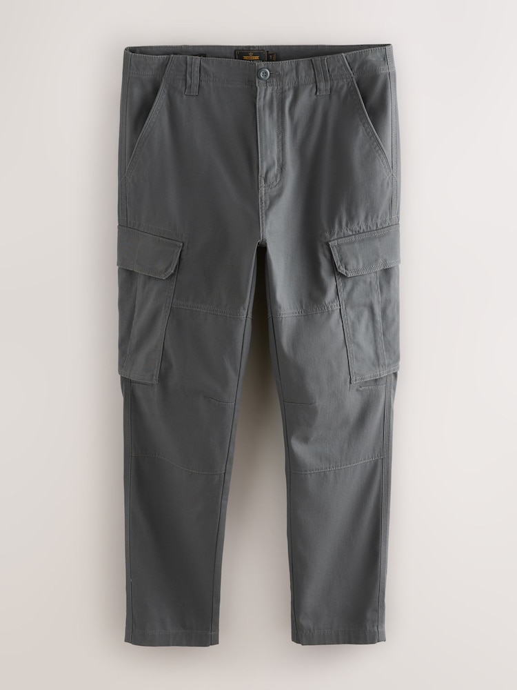 Anthrazitgrau - Enge Passform - Cargo-Hose aus Baumwollstretch, - Bild 1 von 6