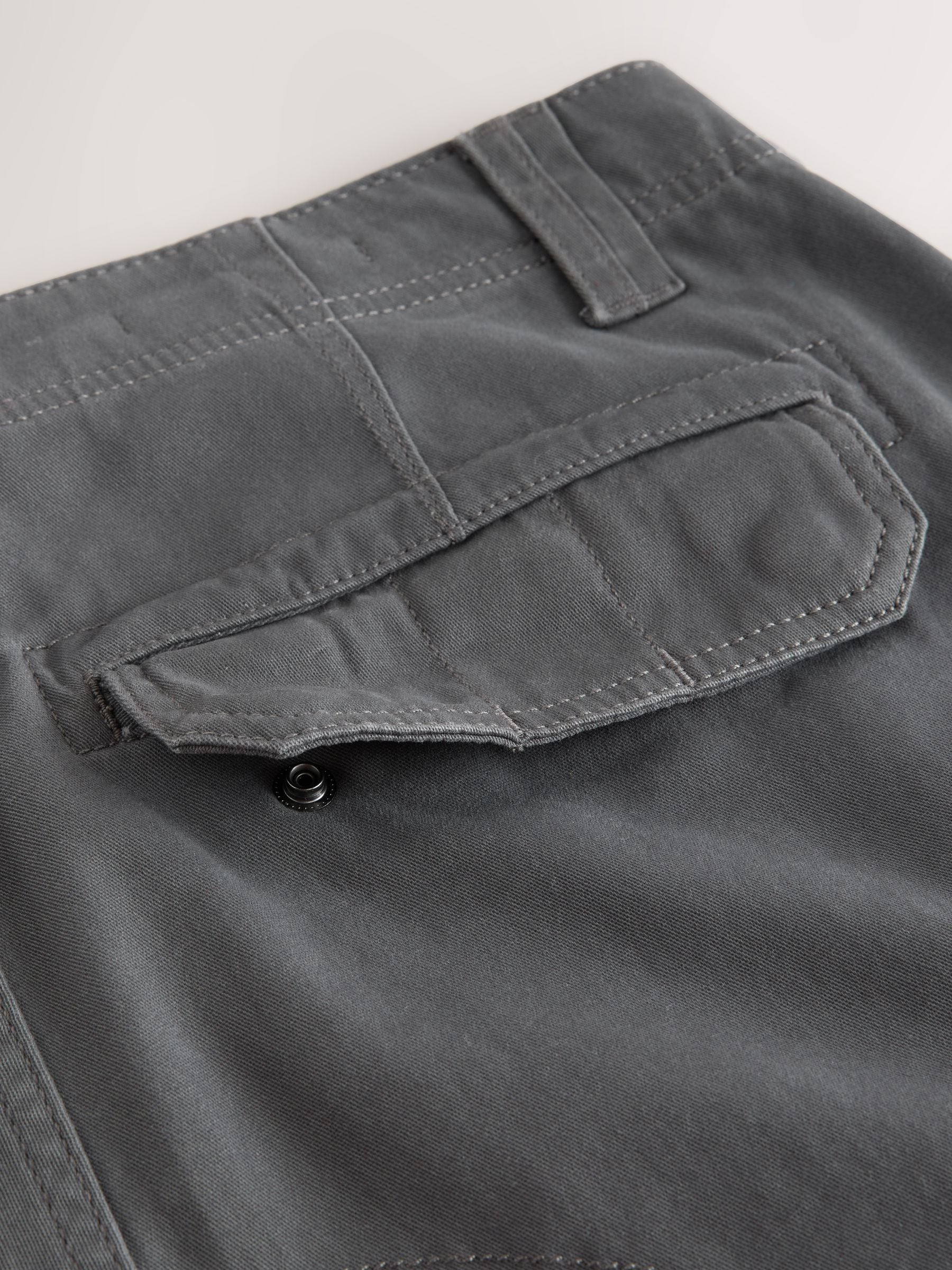 Buy Grey Charcoal Skinny Fit Cotton Stretch Cargo Trousers from