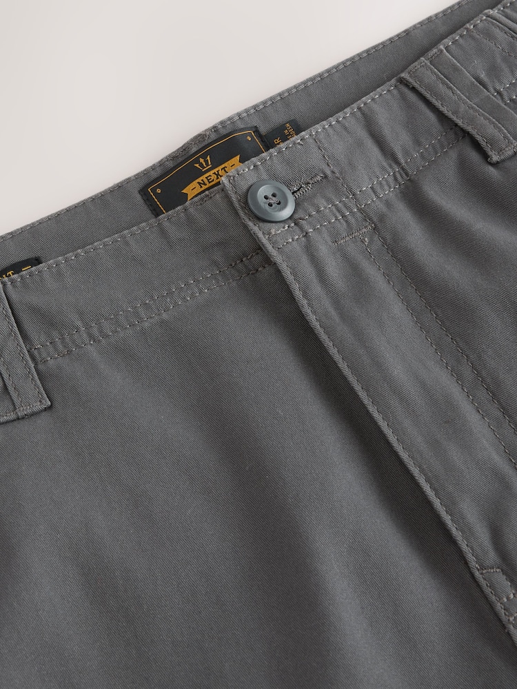 Anthrazitgrau - Enge Passform - Cargo-Hose aus Baumwollstretch, - Bild 2 von 6