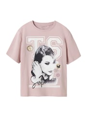 Tricou boxy cu imprimeu grafic Name It Taylor Swift - Imaginea 1 din 3