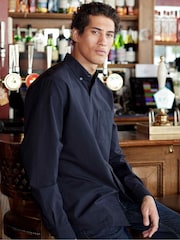The Savile Row Company Blue 100% Cotton Classic Fit Oxford Shirt - Image 2 of 6