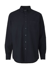 The Savile Row Company Blue 100% Cotton Classic Fit Oxford Shirt - Image 3 of 6