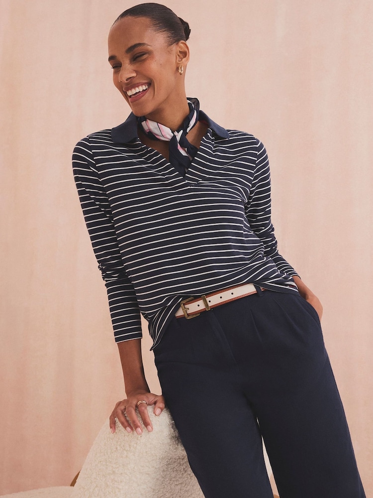 Crew Clothing Modal Textured Collar Top - Imagen 1 de 9 Crew Clothing Modal Textured Collar Top - Imagen 1 de 9