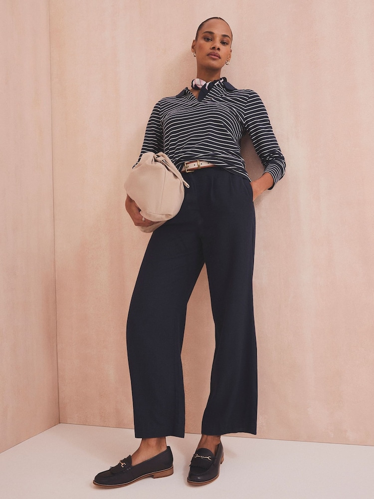Crew Clothing Modal Textured Collar Top - Imagen 2 de 9 Crew Clothing Modal Textured Collar Top - Imagen 2 de 9