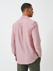 Crew Clothing – gestreiftes langärmeliges Leinenhemd - Bild 2 von 5