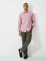 Crew Clothing – gestreiftes langärmeliges Leinenhemd - Bild 3 von 5