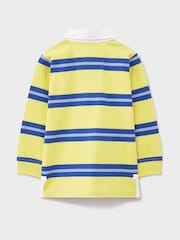 Crew Clothing Yellow 100% Cotton Stripey Long Sleeve Rugby Shirt - Image 2 of 3