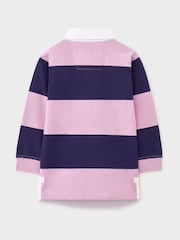 Crew Clothing Purple 100% Cotton Stripey Long Sleeve Rugby Shirt - Image 2 of 3