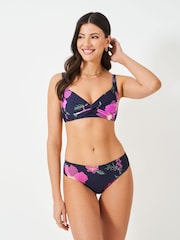 Crew Clothing Blue Twist Front Bikini Top - Image 2 of 5