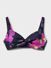 Crew Clothing Blue Twist Front Bikini Top - Image 5 of 5