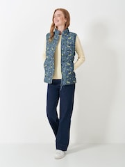 Crew Clothing Blue Floral Lightweight Gilet - Image 3 of 5