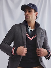 Crew Clothing Blue Prince Of Wales Check Blazer - Image 1 of 8