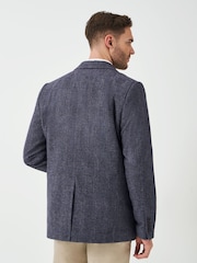 Crew Clothing Blue Prince Of Wales Check Blazer - Image 5 of 8