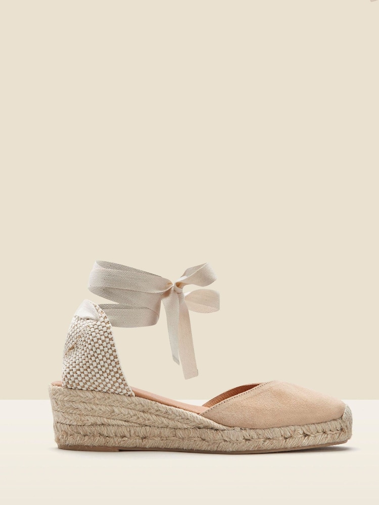 Sosandar Natural Valenciana Low Heel Wedge Sandals - Image 1 of 2