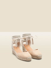 Sosandar Natural Valenciana Low Heel Wedge Sandals - Image 2 of 2