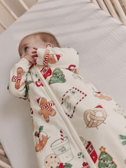 Ecru Christmas 2.5 TOG Removable Sleeve Baby Sleep Bag - Image 2 of 10